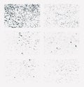 Vector set of splash stains textures. Monochrome abstract vector grunge textures. Royalty Free Stock Photo